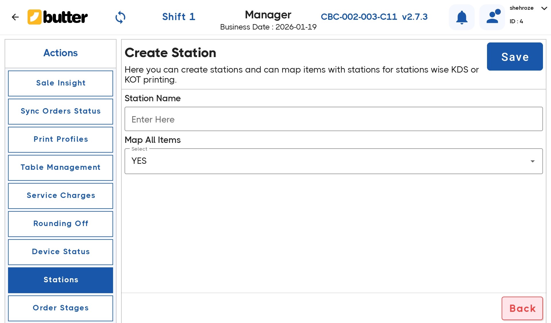 Station-wise Printing