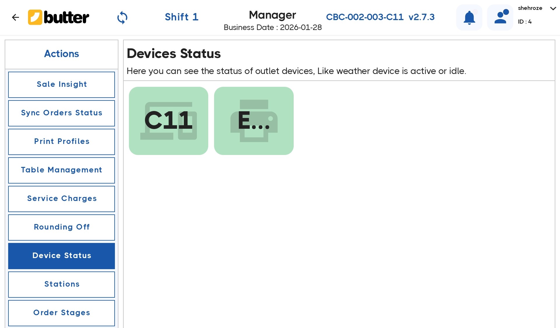 devices in Butter POS
