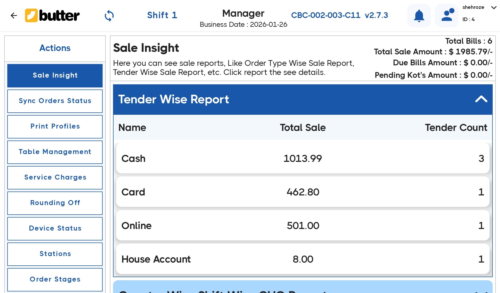 tender wise report